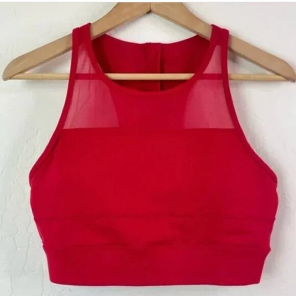 ZYIA Active “One More Rep” All Star Zip Red Mesh High Neck Sports Bra Size XXL - Picture 4 of 10